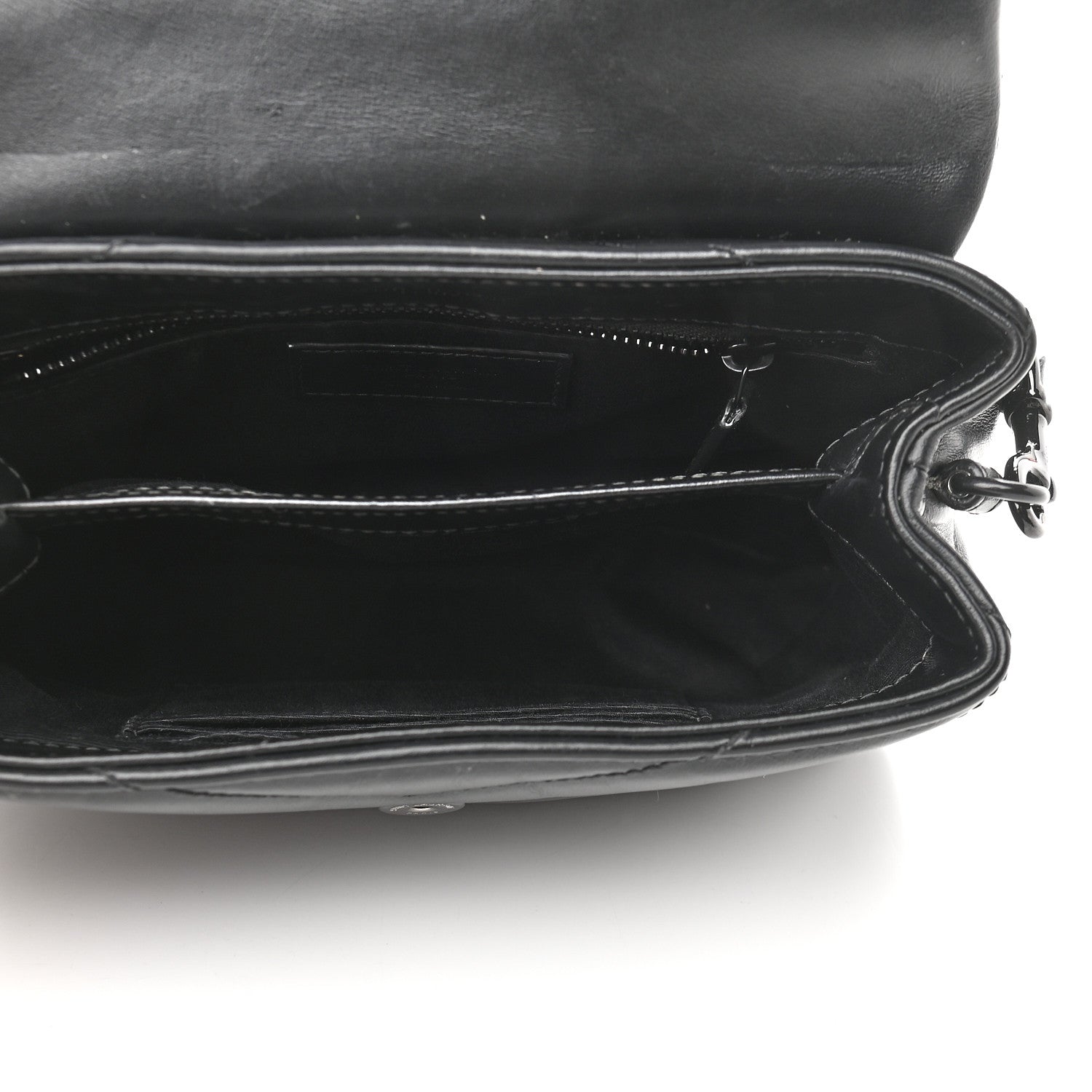 Saint Laurent Calfskin Y Quilted Monogram Toy Loulou Crossbody Bag Black 5 of 10