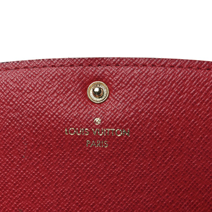 Louis Vuitton Damier Ebene Emilie Wallet Red 6 of 8