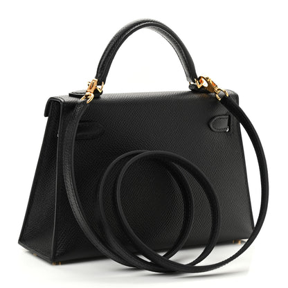Hermes Epsom Mini Kelly Sellier 20 Black 3 of 11