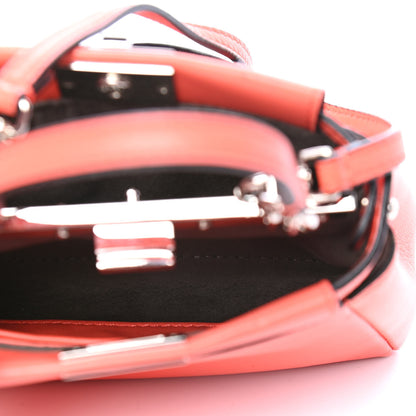 Fendi Shiny Nappa Micro Peekaboo Iconic Satchel Rosso Pimento 4 of 4