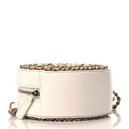 Chanel Lambskin Quilted Round Filigree Chain Around Crossbody White 3 of 10
