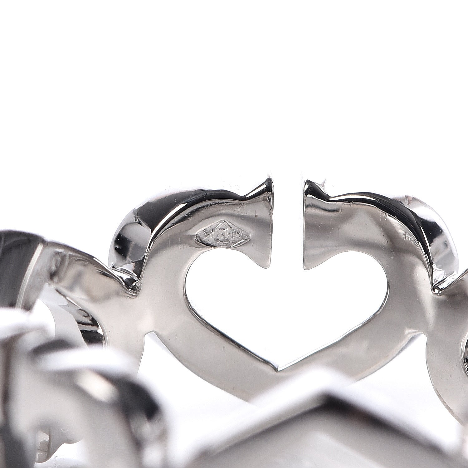 Cartier 18K White Gold Diamond Hearts and Symbols Ring 50 5.25 4 of 6