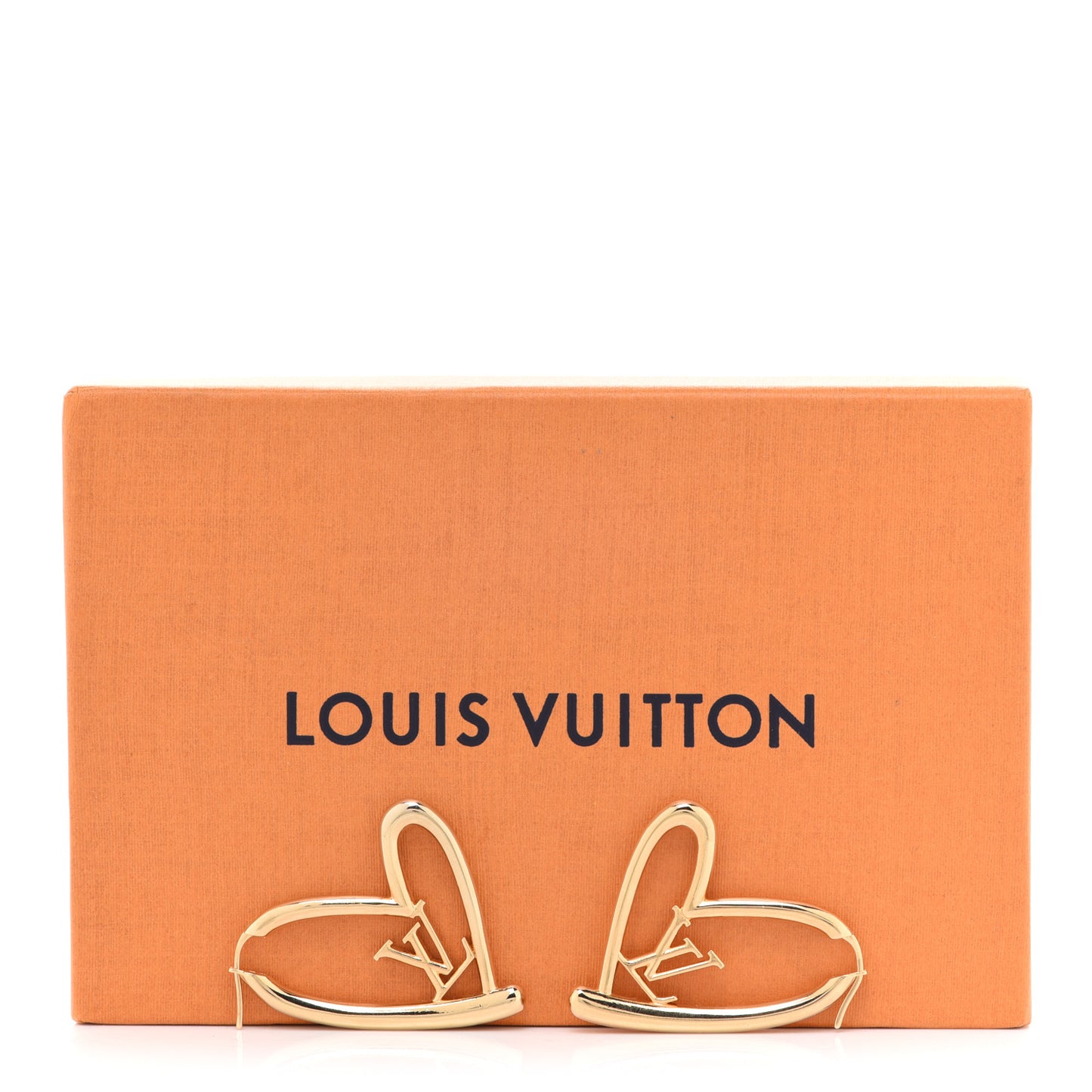 Metal Fall In Love Hoop Earrings GM Gold