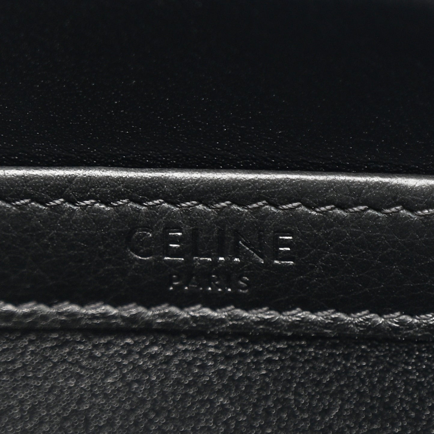 Calfskin Triomphe Embossed Medium Messenger Bag Black