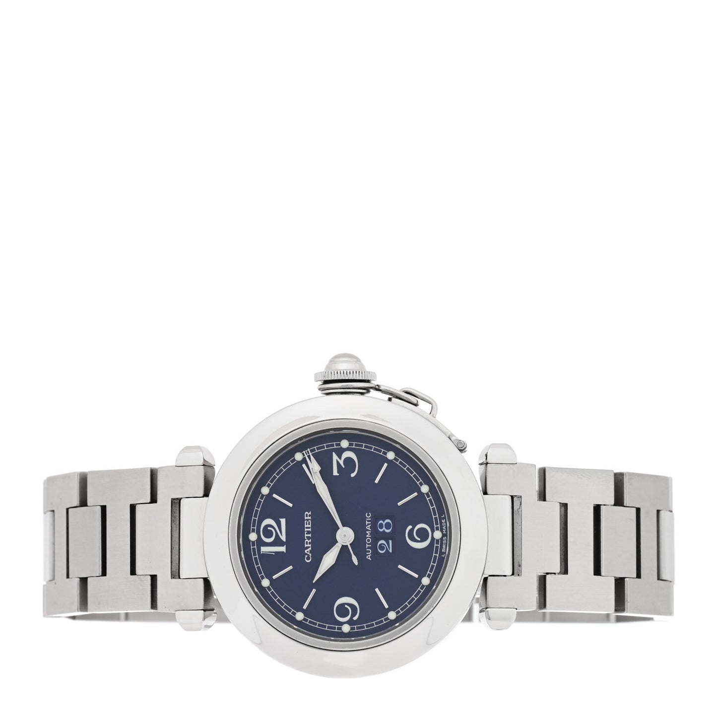 Stainless Steel 35mm Pasha C Big Date Automatic Watch Blue