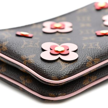 Louis Vuitton Monogram Blooming Flowers Double Zip Pochette 10 of 11
