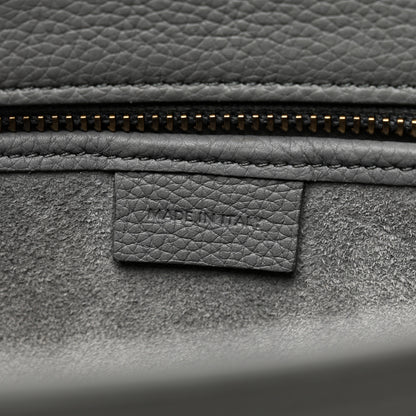 Celine Drummed Calfskin Nano Luggage Kohl 7 of 10