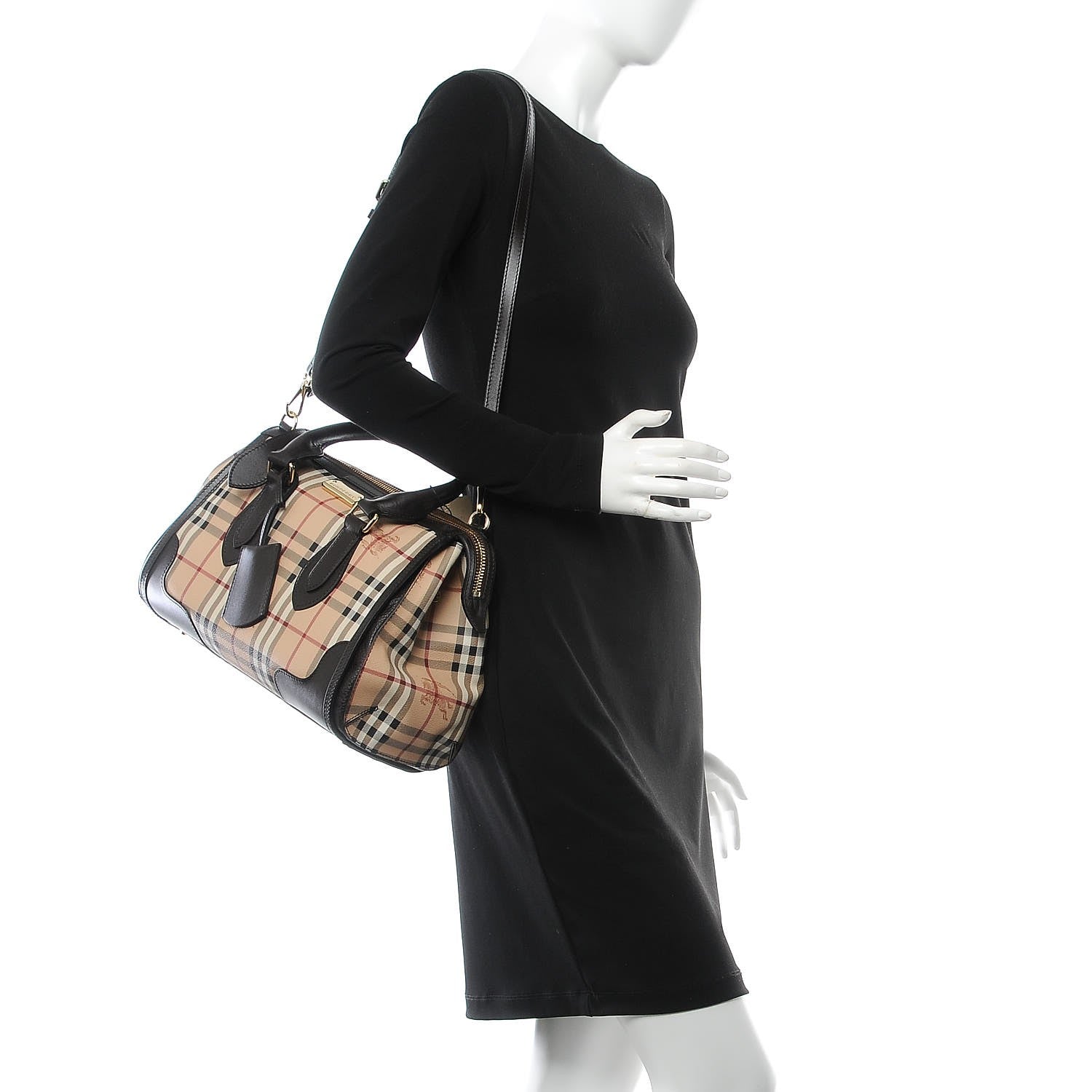 Burberry Haymarket Check Small Gladstone Chocolate 3 of 8