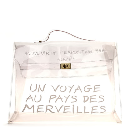 Hermes Vinyl Souvenir De L'Exposition Kelly Transparent 1 of 14