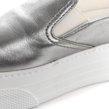 Miu Miu Mordore Crystal Embellished Womens Slip On Trainers 36 Cromo 10 of 14