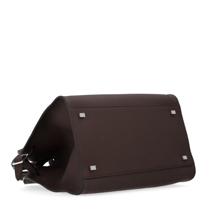 The Row Matte Grained Calfskin Soft Margaux 12 Deep Brown 4 of 9