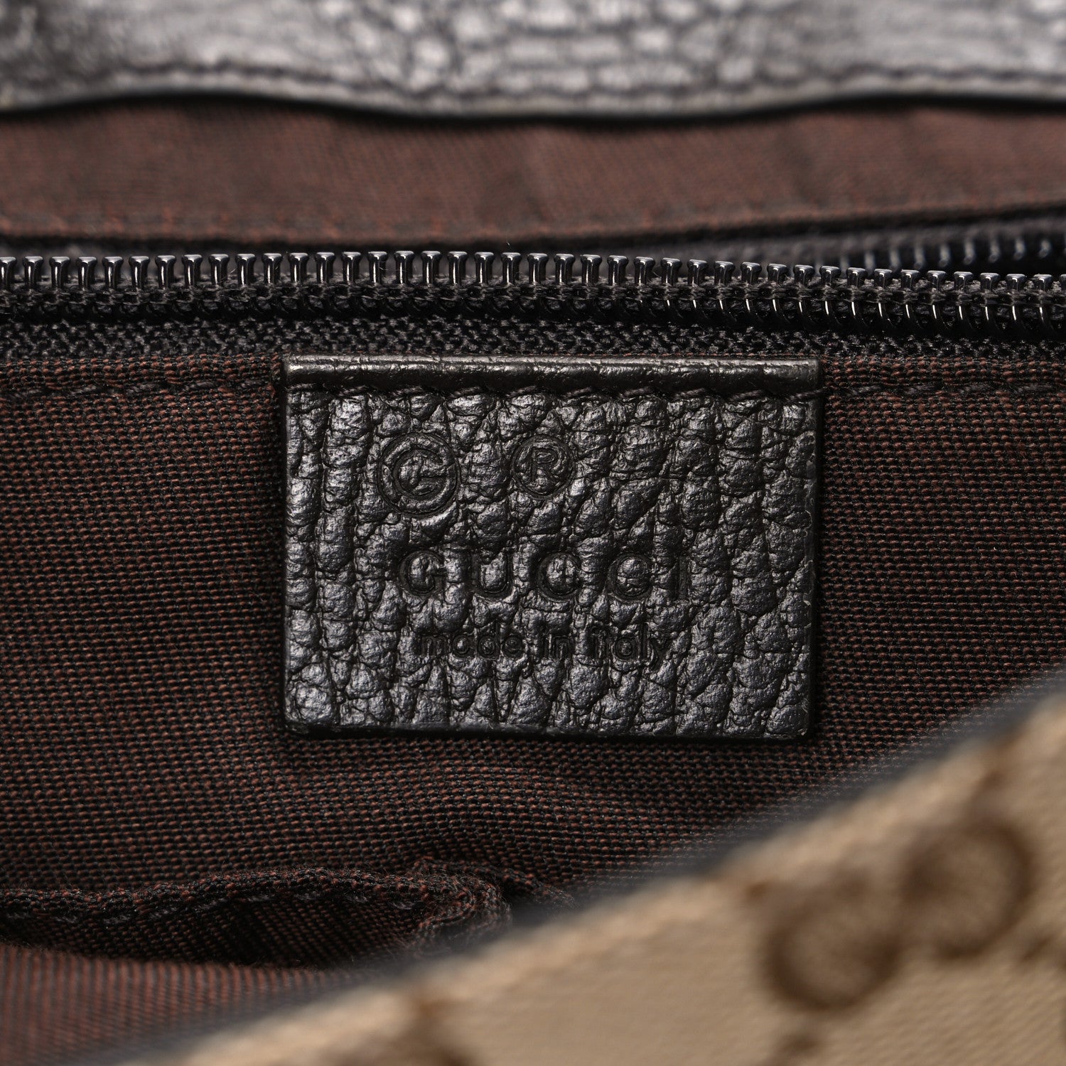 Gucci Monogram Flap Messenger Bag Beige Dark Brown 6 of 10