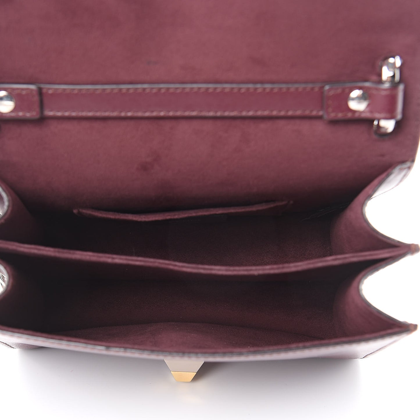 Vitello Liberty Studded Small Kan I Shoulder Bag Bordeaux Multicolor