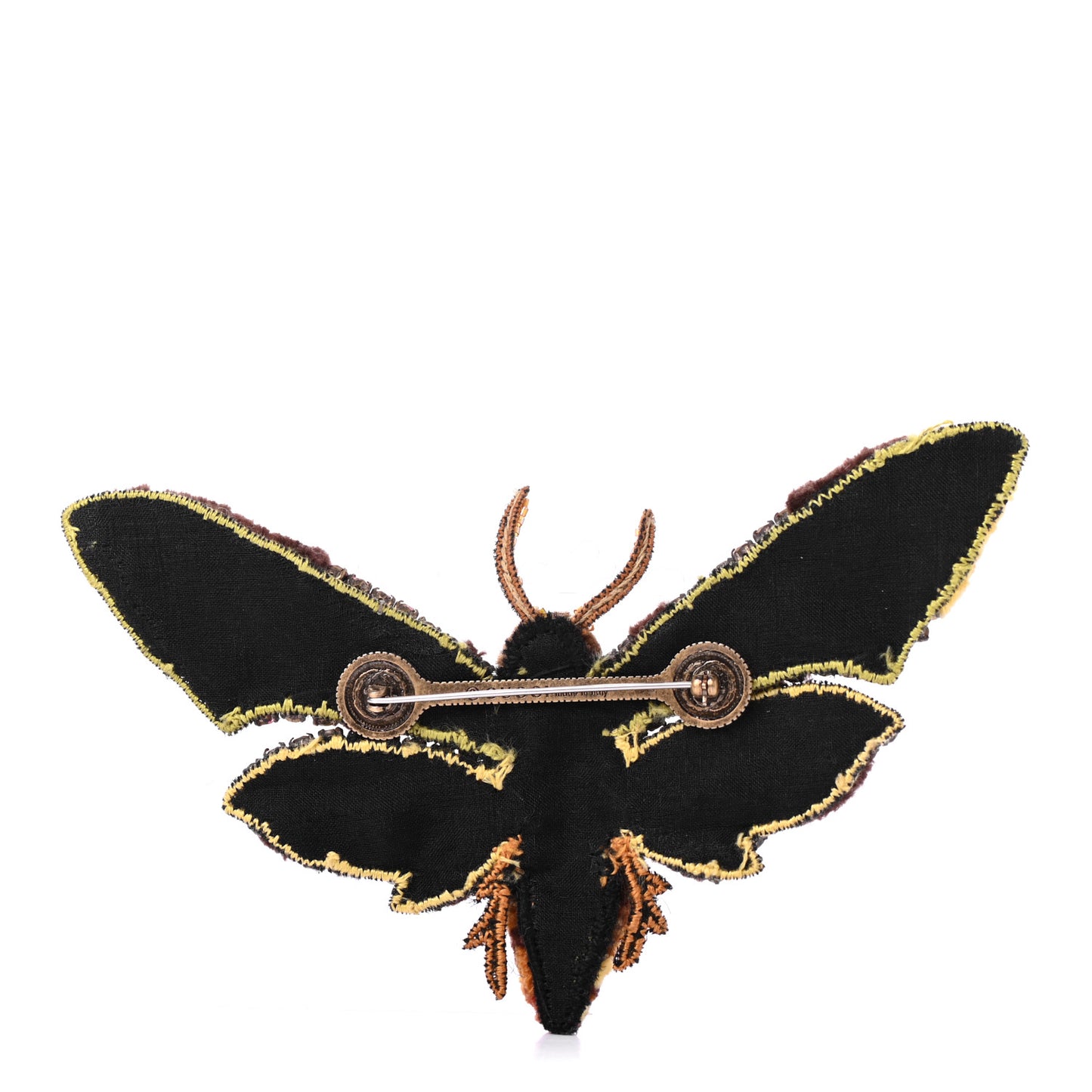 Crystal Chenille Moth Brooch