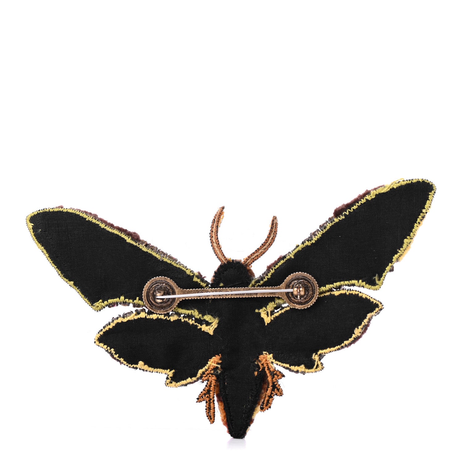 Gucci Crystal Chenille Moth Brooch 3 of 4