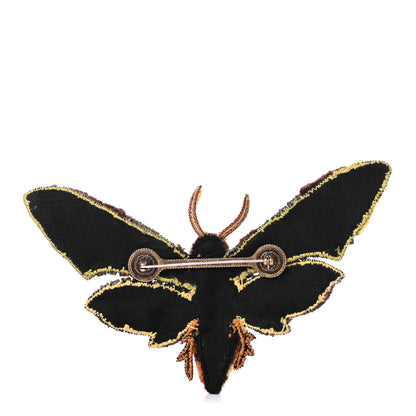Gucci Crystal Chenille Moth Brooch 3 of 4
