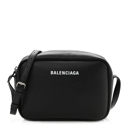 Balenciaga Calfskin Logo M Everyday Camera Bag Black 1 of 10
