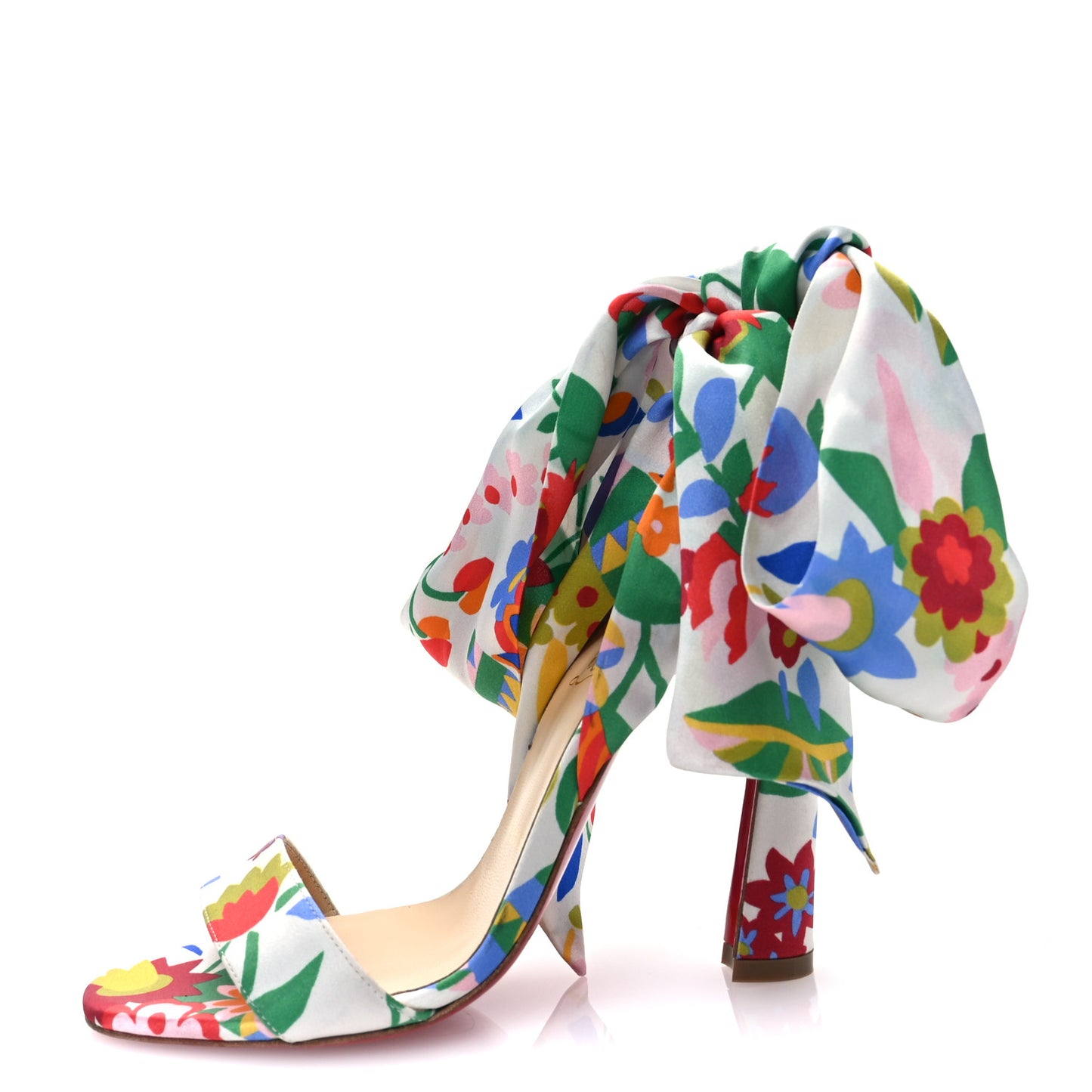 Crepe Satin Bloomy Crosse Du Desert 100 Sandals 36 Multicolor