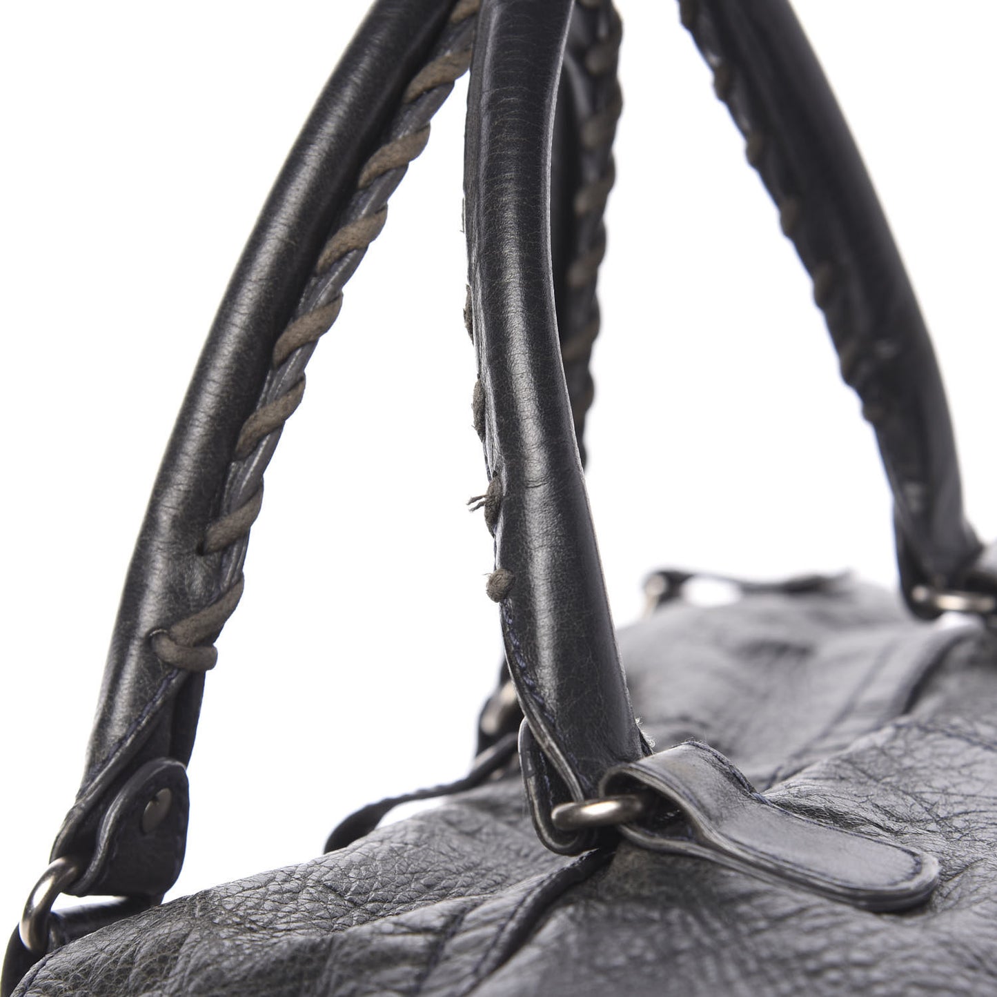 Agneau Classic Hardware Small Squash Duffel Bag Anthracite