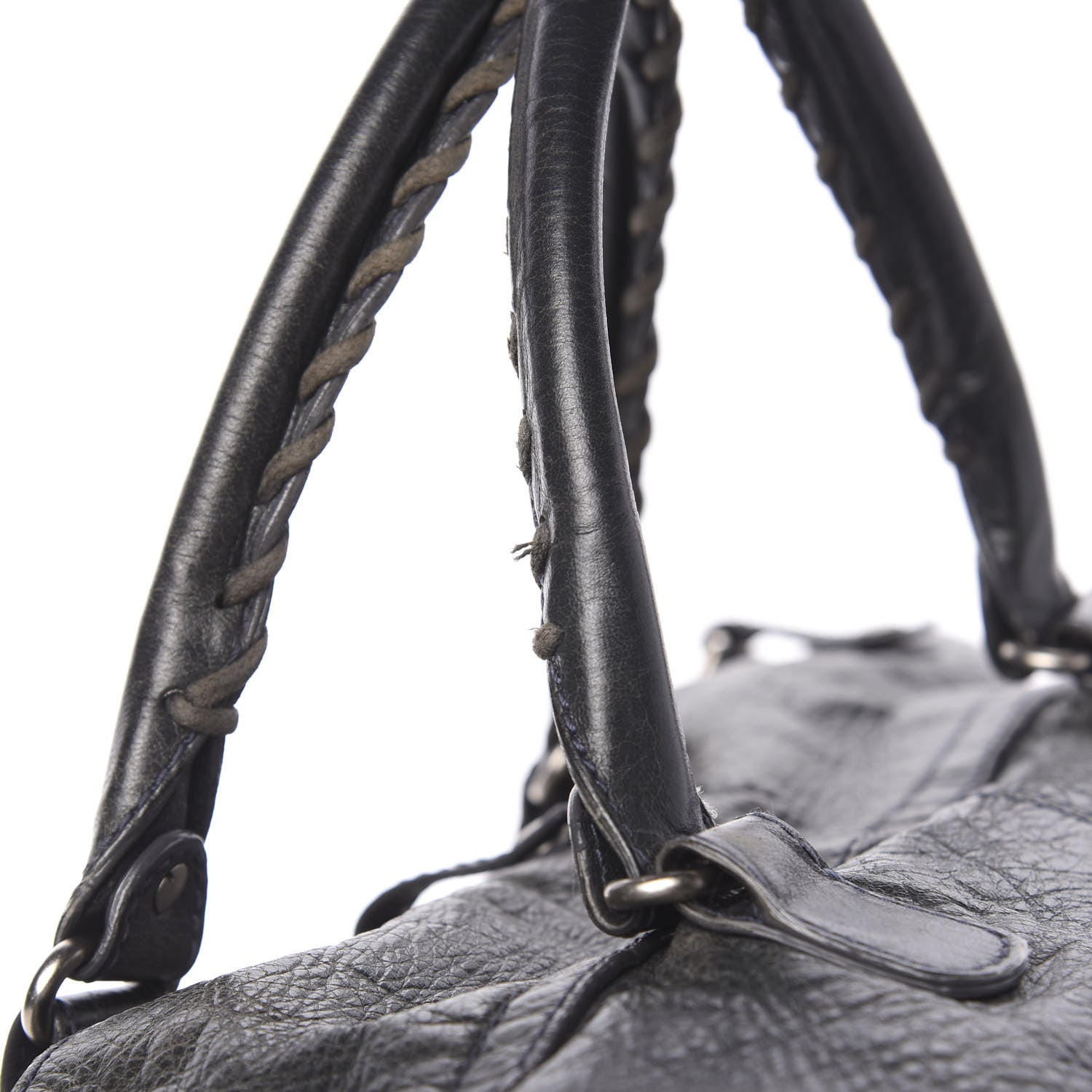 Balenciaga Agneau Classic Hardware Small Squash Duffel Bag Anthracite 13 of 24
