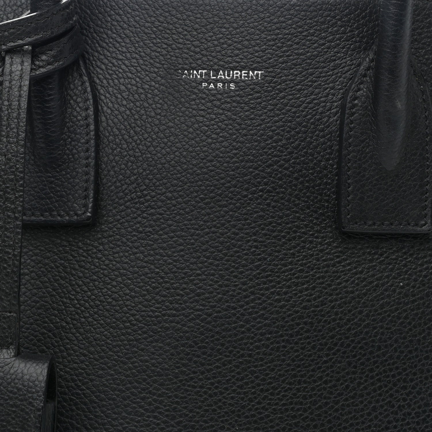 Saint Laurent Grained Calfskin Baby Sac De Jour Black 8 of 9