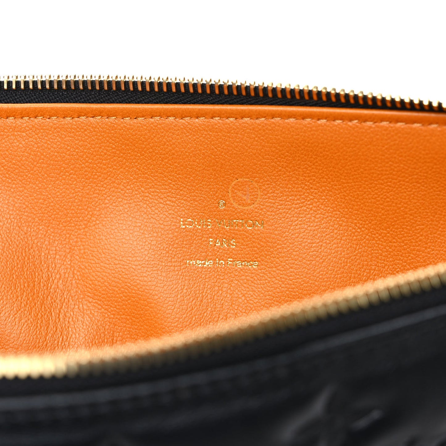 Lambskin Embossed Monogram Coussin MM Black