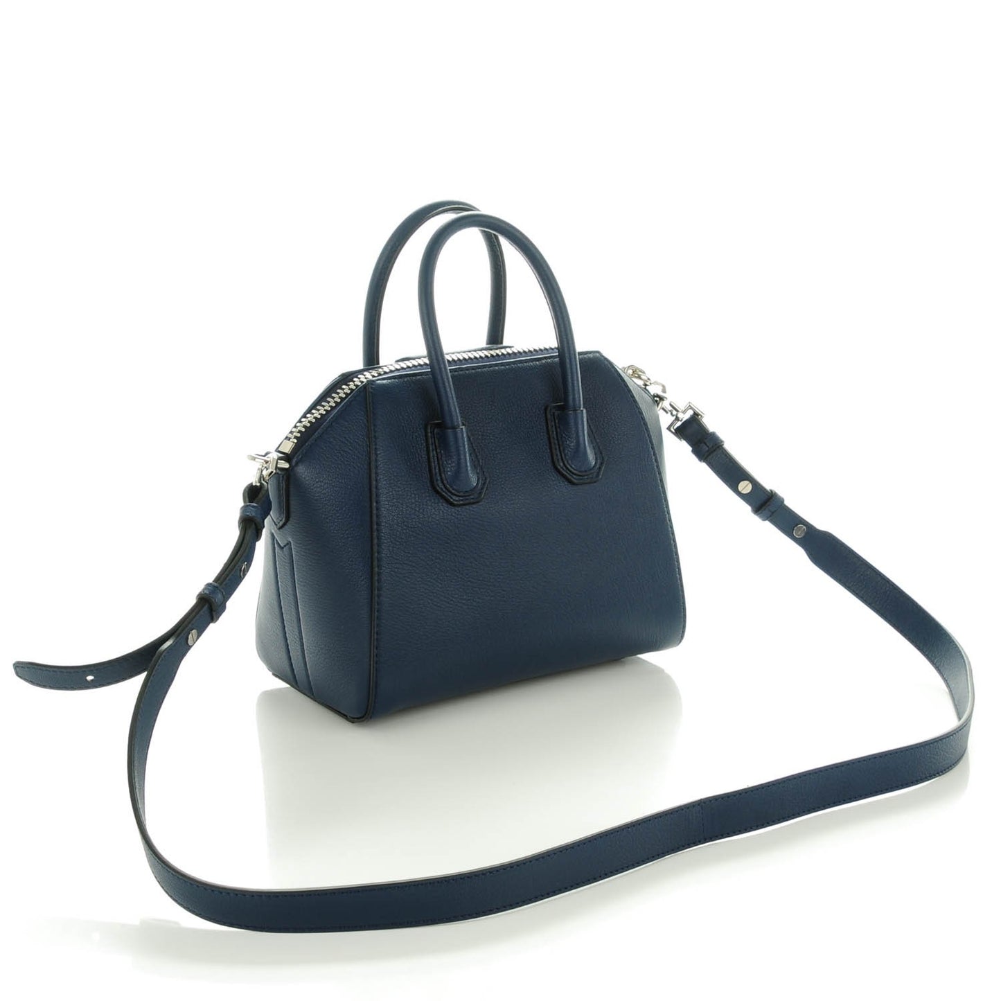 Sugar Goatskin Mini Antigona Navy