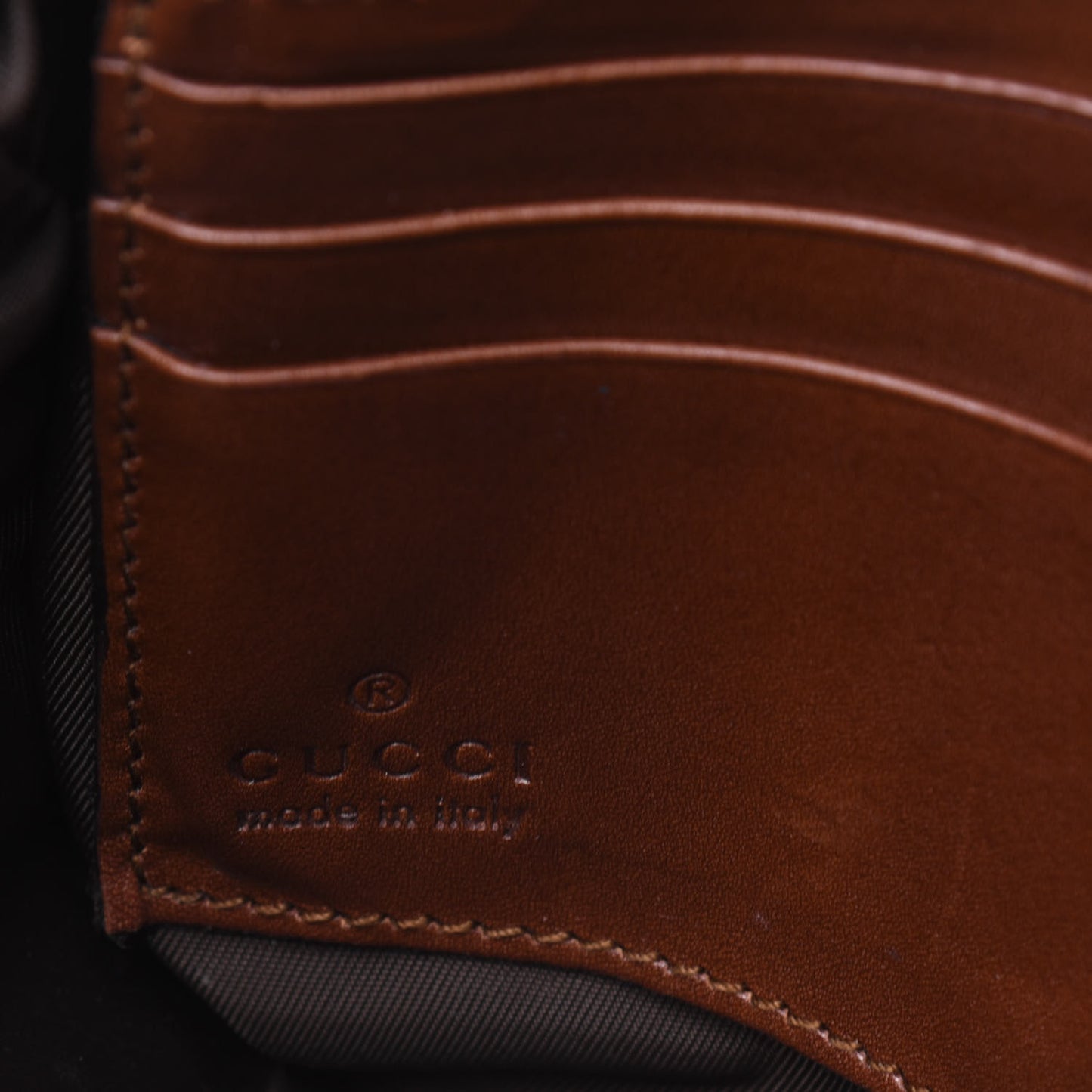 GG Supreme Monogram Wrist Wallet Brown