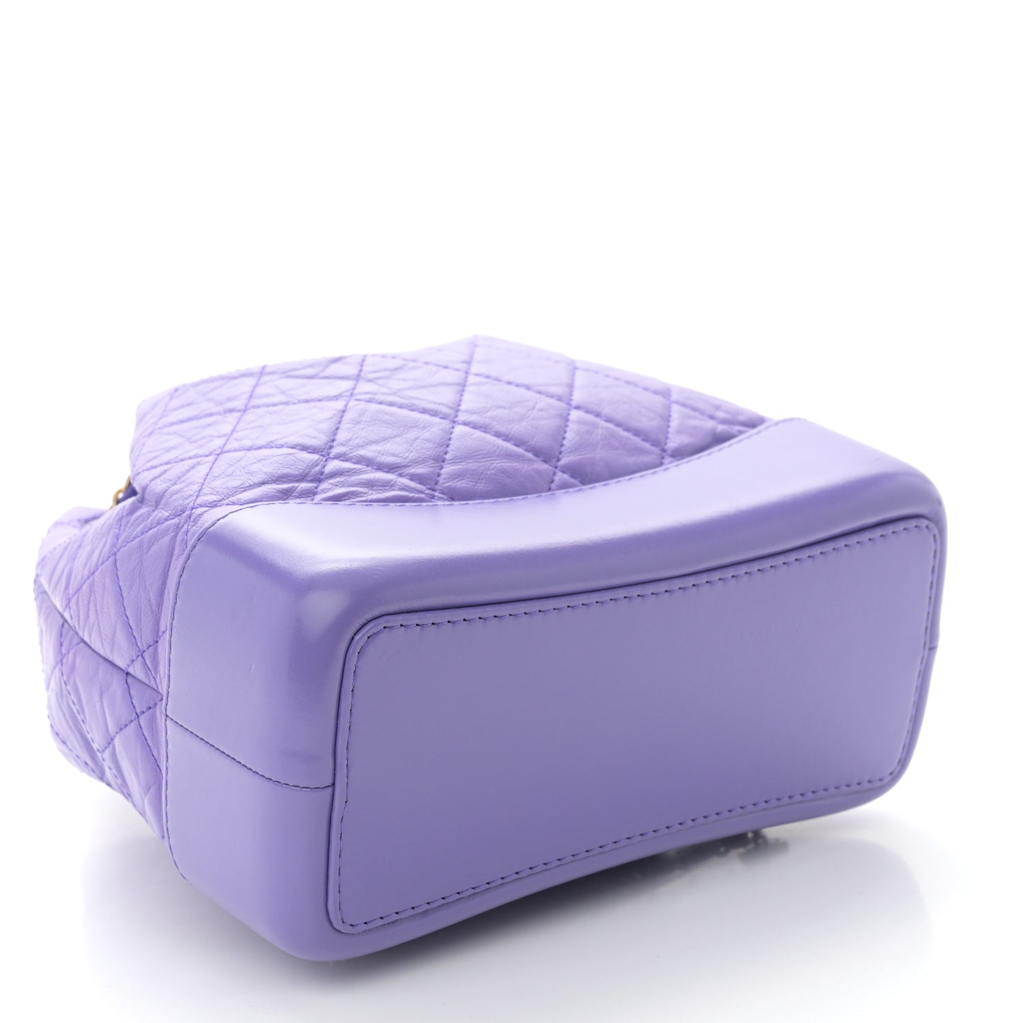 Aged Calfskin Quilted Small Gabrielle Backpack Purple