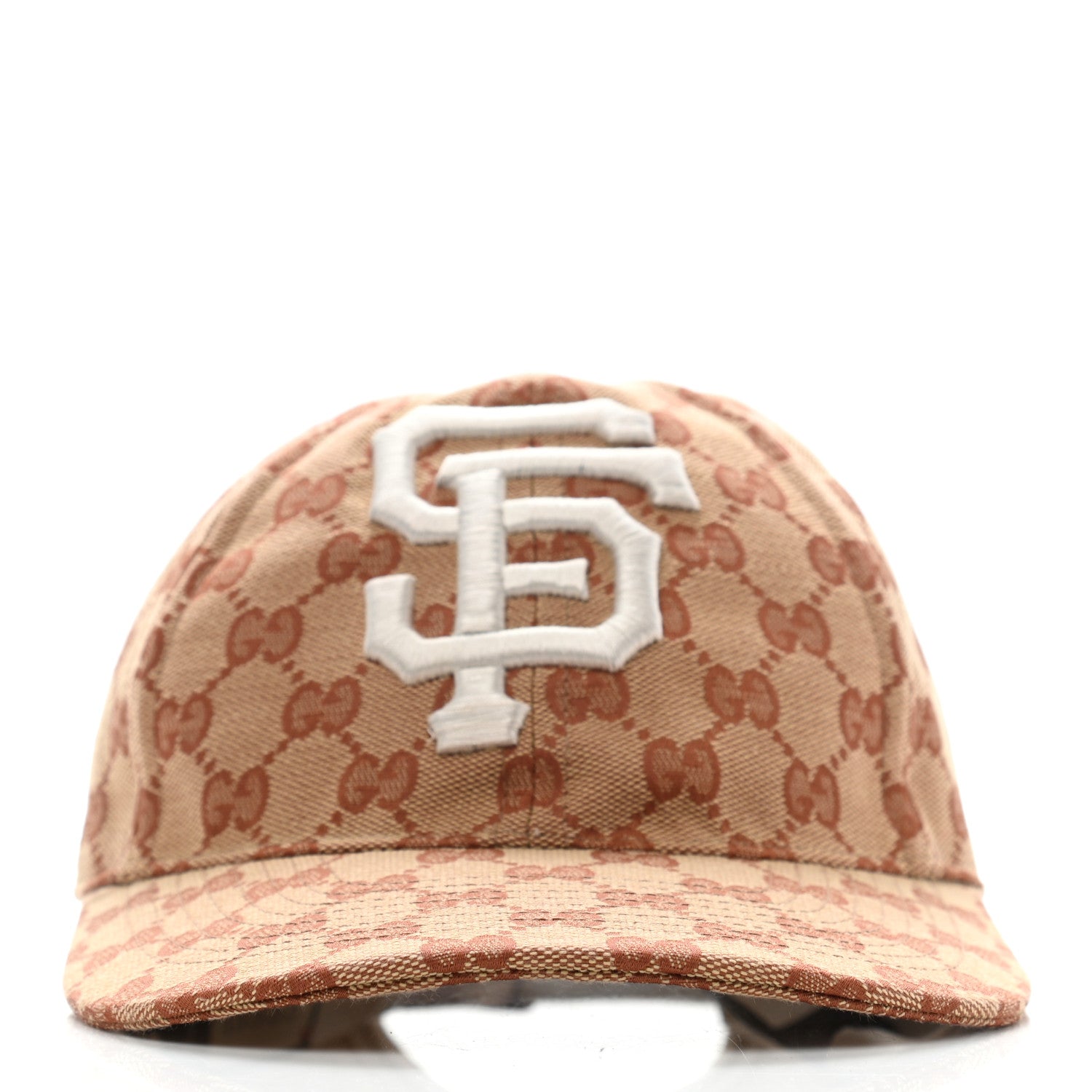 Gucci X MLB Monogram SF Giants Baseball Hat 55-59 Beige Ruggine 3 of 13