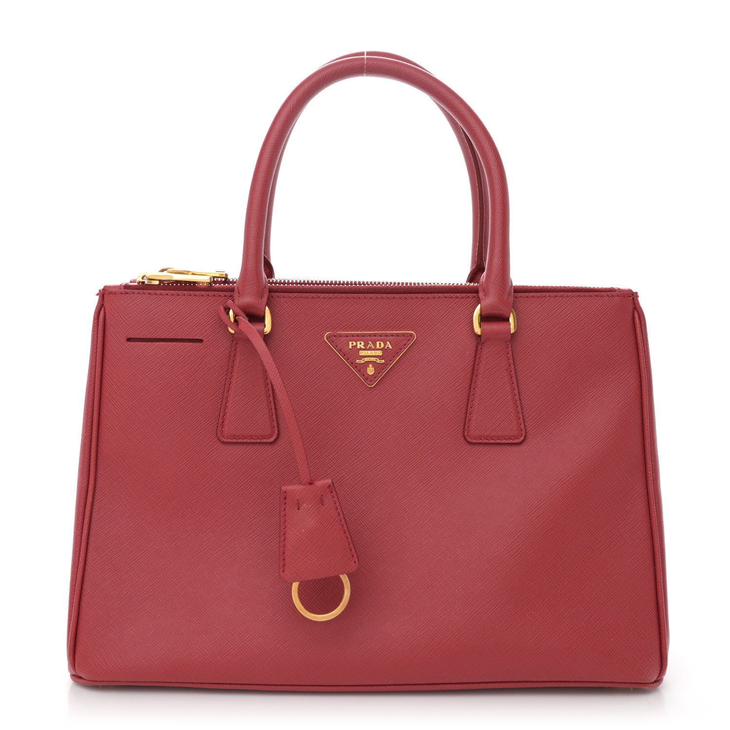 Prada Saffiano Lux Small Galleria Double Zip Tote Fuoco 1 of 16
