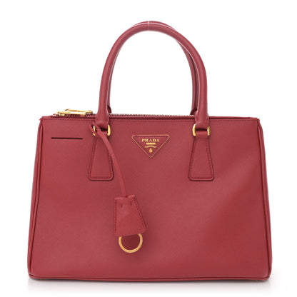 Prada Saffiano Lux Small Galleria Double Zip Tote Fuoco 1 of 16