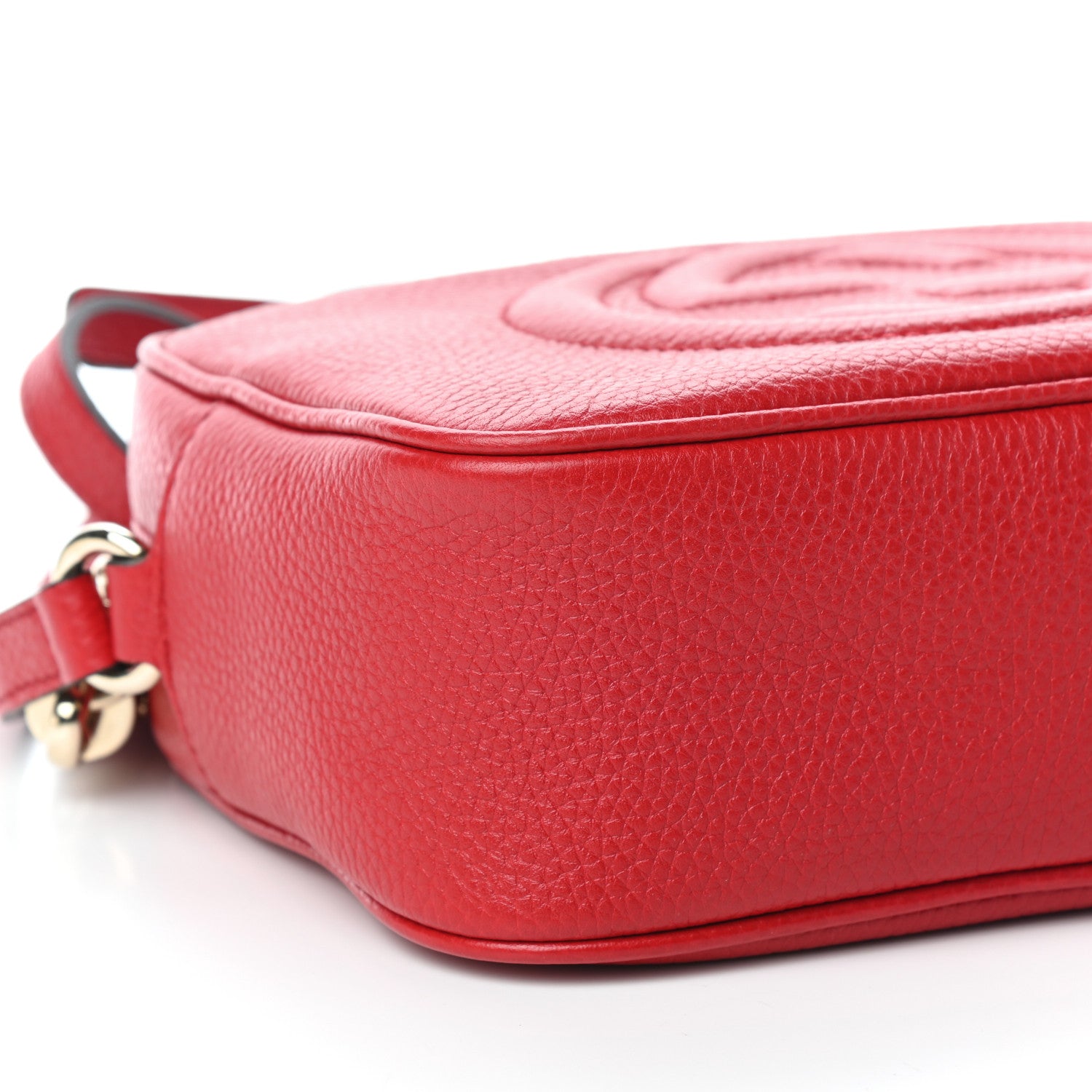 Gucci Pebbled Calfskin Small Soho Disco Bag Tabasco Red 8 of 9