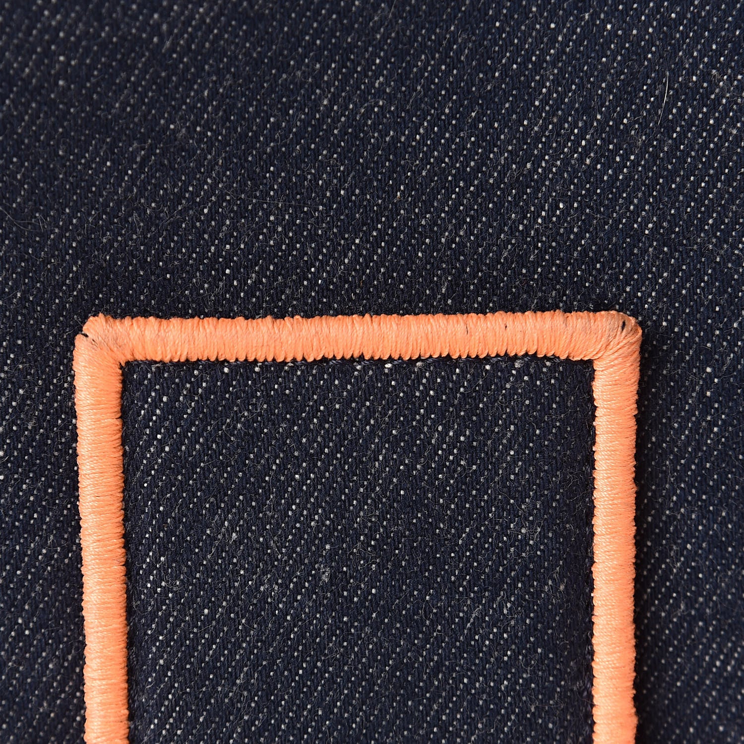 Fendi Denim Large Baguette Blue Arancio Fluo 15 of 15