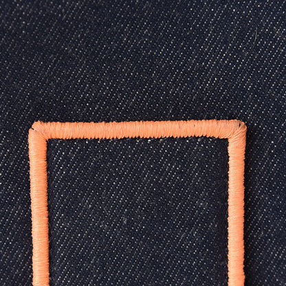 Fendi Denim Large Baguette Blue Arancio Fluo 15 of 15