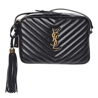Saint Laurent Calfskin Matelasse Monogram Lou Camera Bag Black 1 of 9