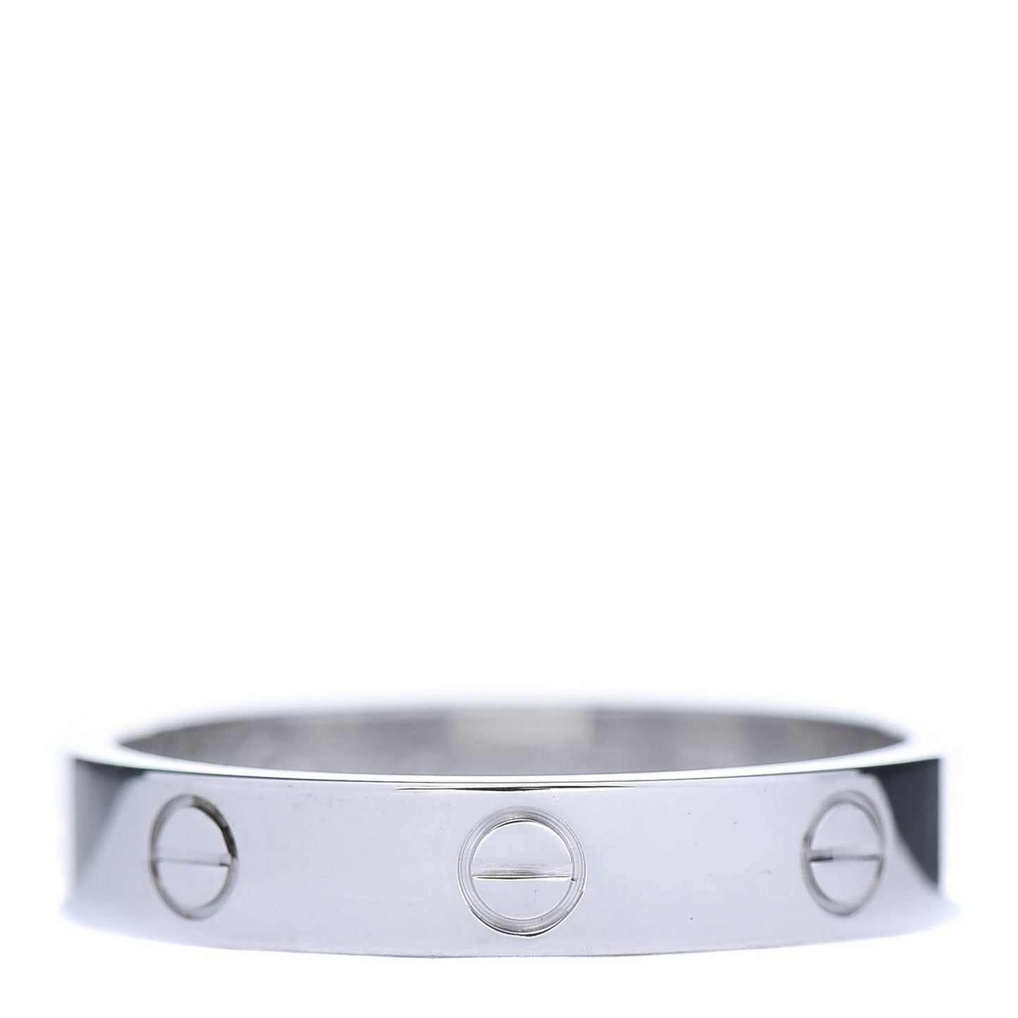 18K White Gold 3.5mm LOVE Wedding Band Ring 58 8.5