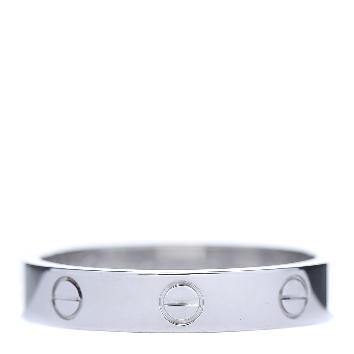 Cartier 18K White Gold 3.5mm LOVE Wedding Band Ring 58 8.5 1 of 5