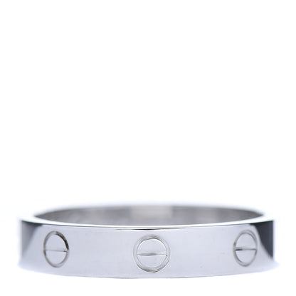 Cartier 18K White Gold 3.5mm LOVE Wedding Band Ring 58 8.5 1 of 5