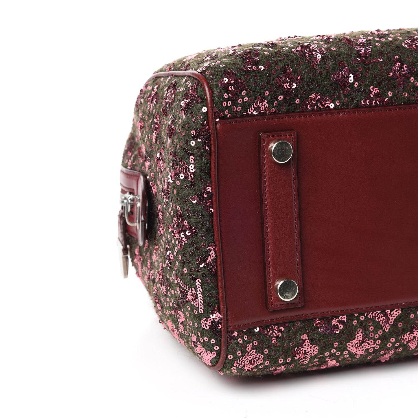 Sequin Monogram Sunshine Express Speedy Burgundy