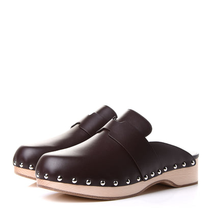 Hermes Calfskin Calya Mules 39 Cafe 3 of 9