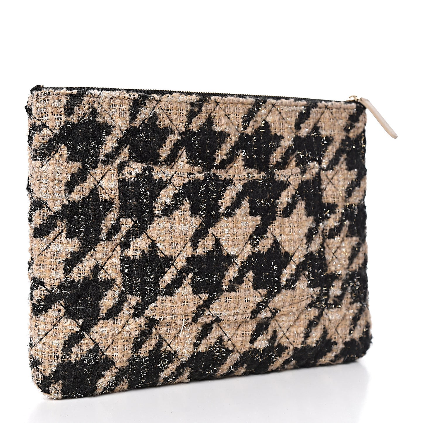 Tweed CC Medium Cosmetic Case Beige Black