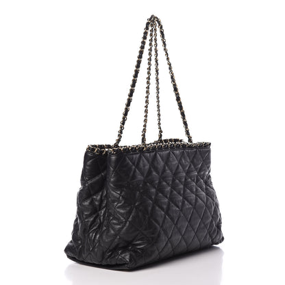 Chanel Calfskin Quilted Small Chain Me Tote Black 3 of 12