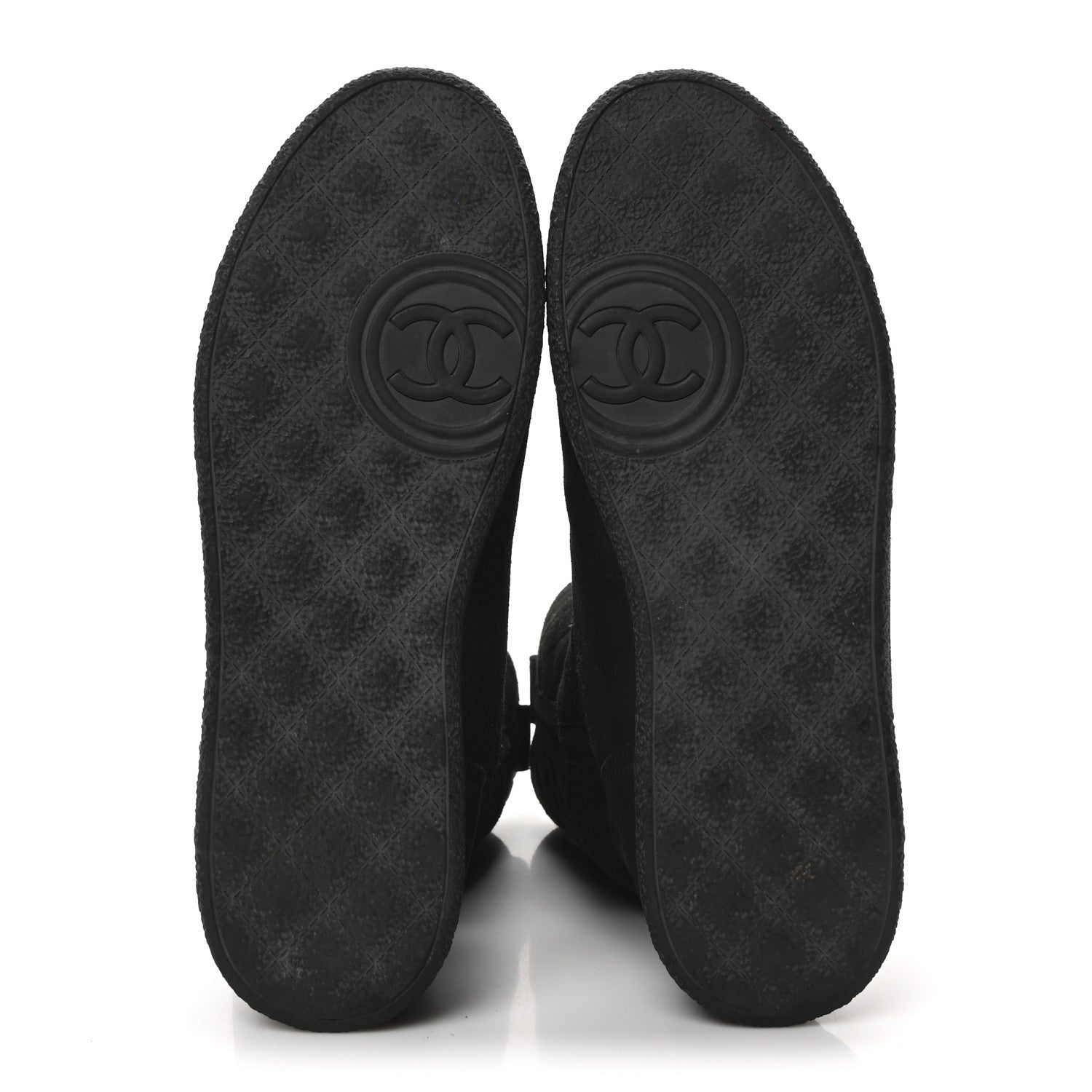 Chanel Suede Quilted High Boots 40 Black 6 of 8