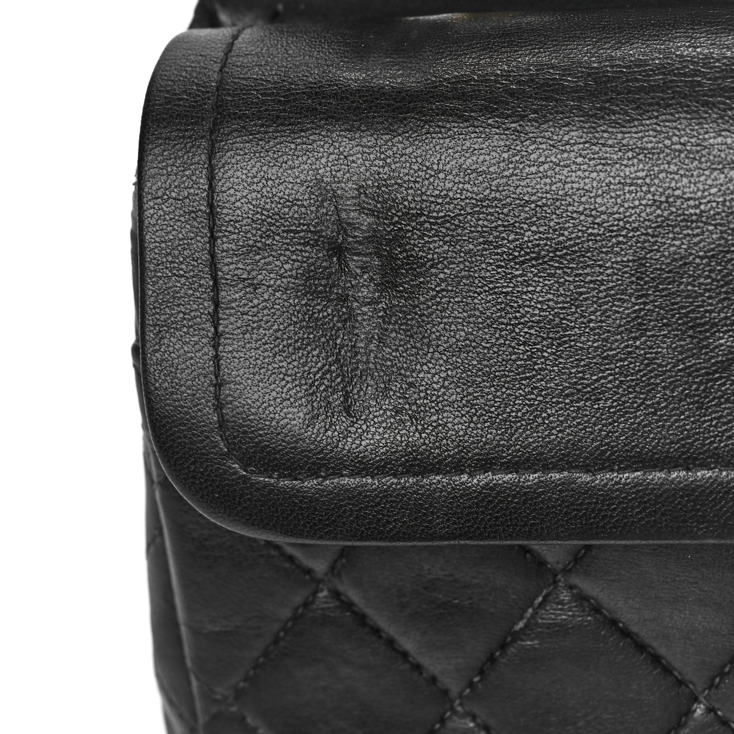 Lambskin Quilted Small Double Flap Black