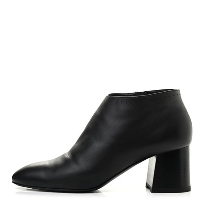 Hermes Calfskin Perforated Womens Booties 40 Black 1 of 10
