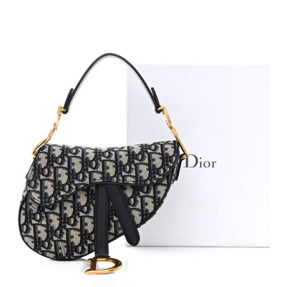 Christian Dior Oblique Mini Saddle Bag Blue 11 of 11