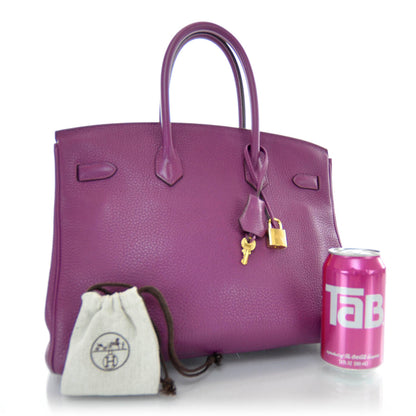 Hermes Taurillon Clemence Birkin 35 Tosca 3 of 9