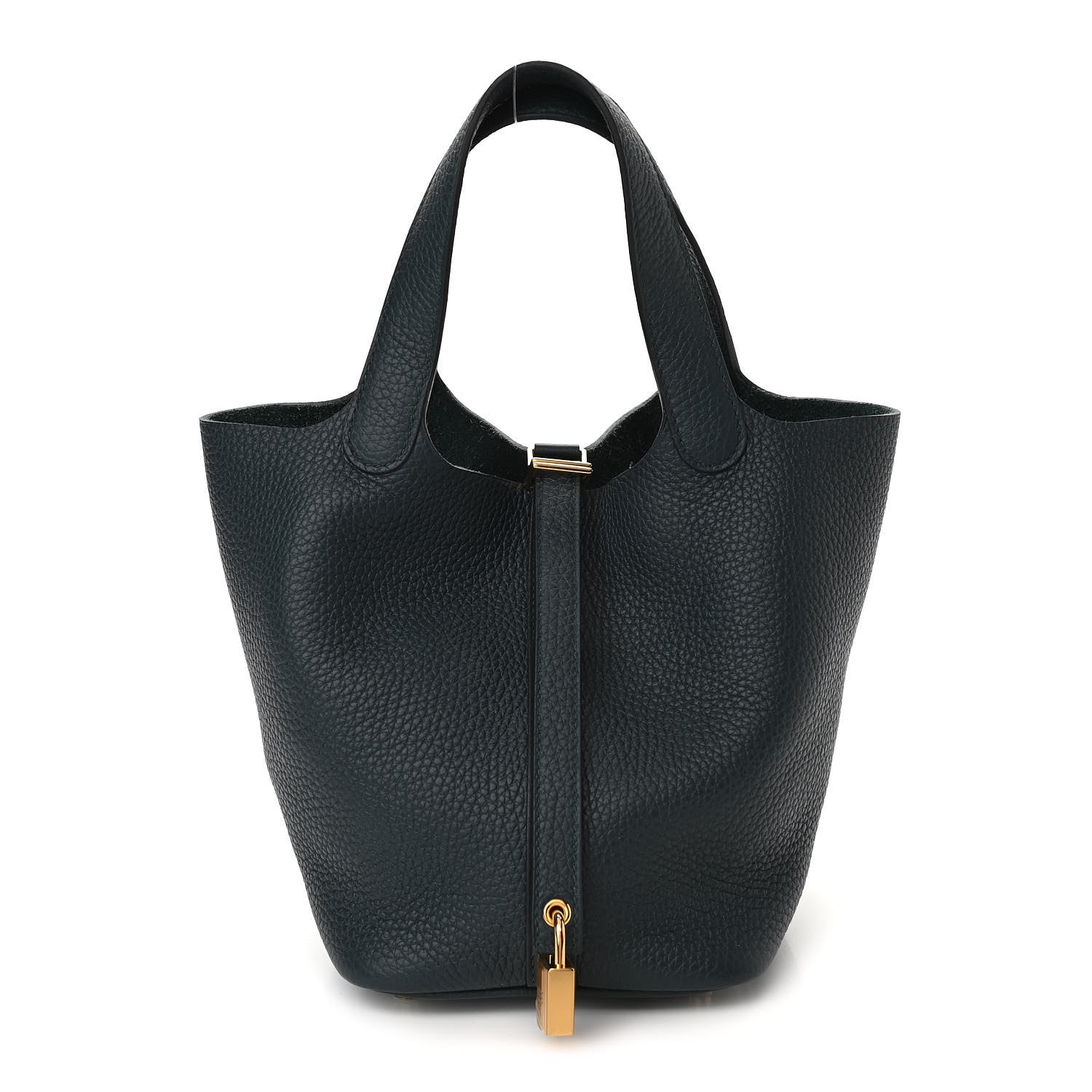 Hermes Taurillon Clemence Picotin Lock 18 PM Vert Cypress 1 of 11