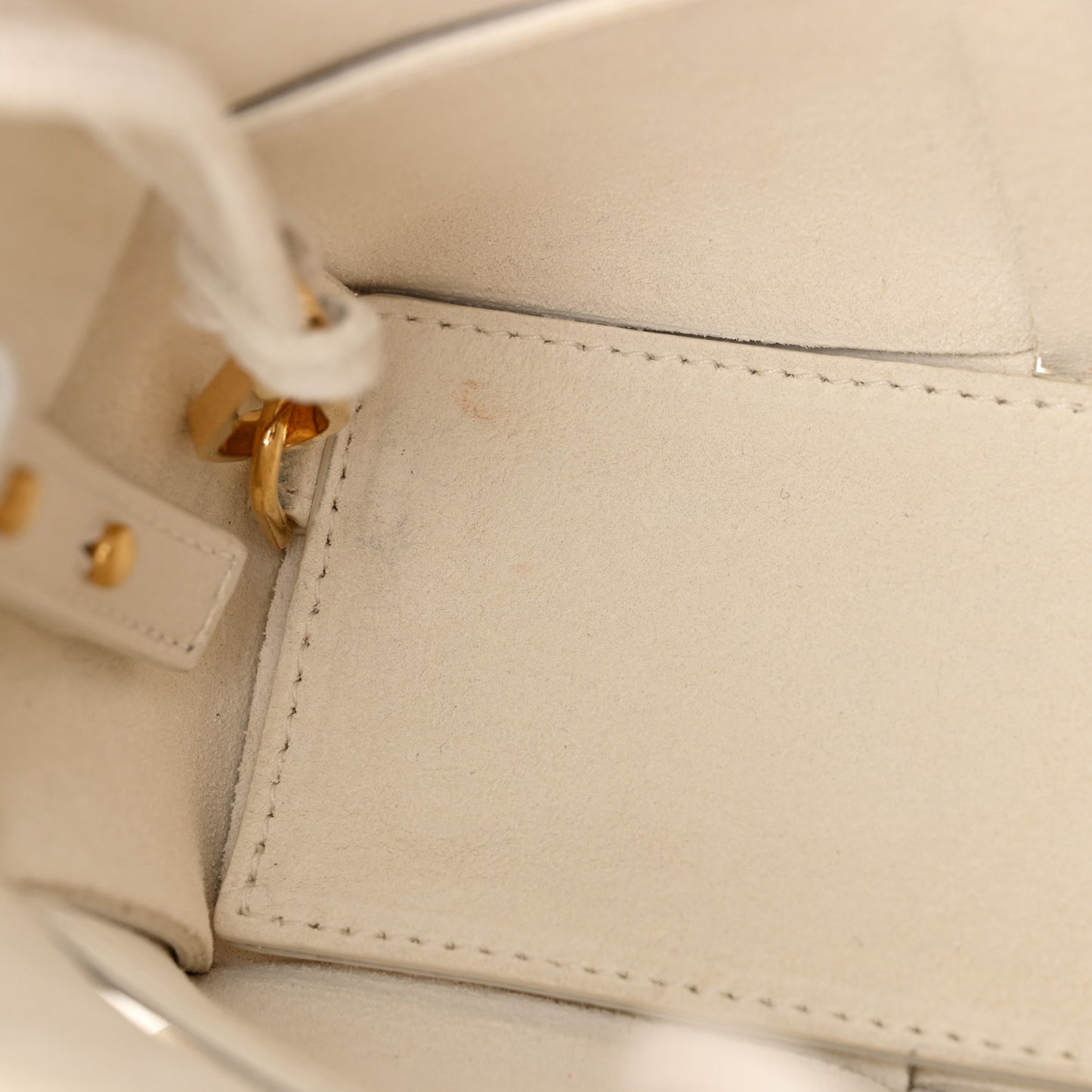 Lambskin Maxi Intreccio Candy Arco Tote White